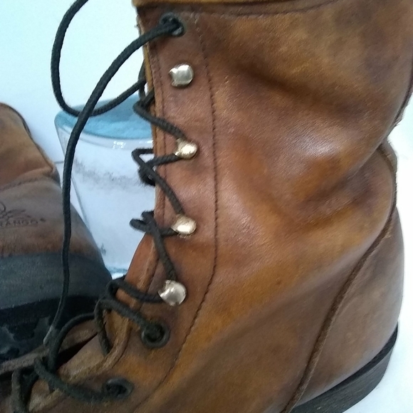 Durango Combat Boots Brown Leather Men\'s Loop Lace Up Size 13D main image 6